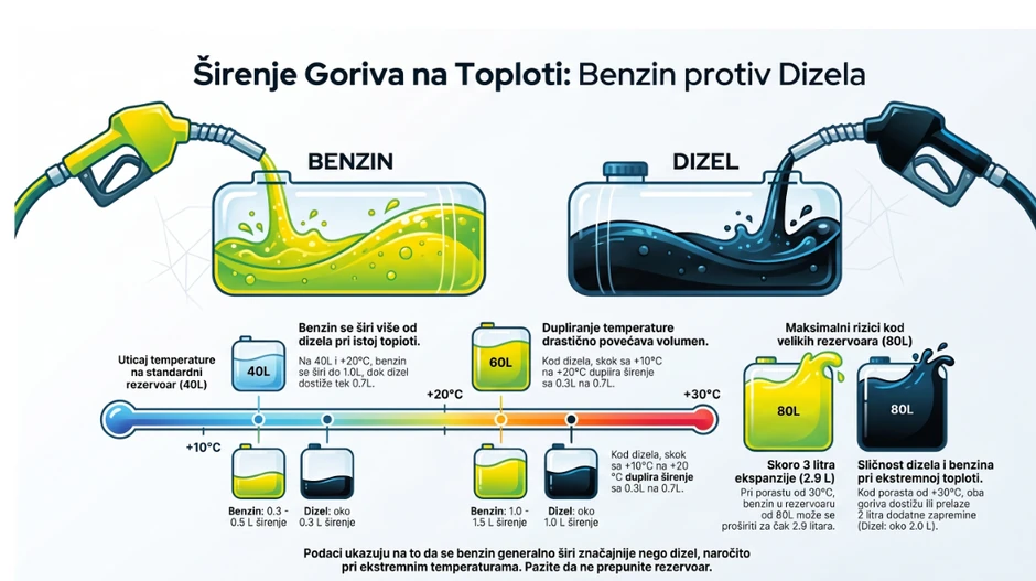  Ilustracija "širenja" goriva na vrućinama 