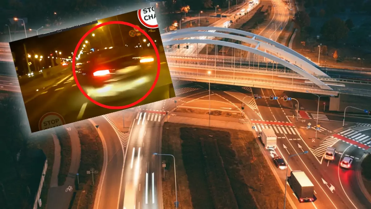 Kierowca Audi wykonywał przedziwne manewry na drodze (Screen: YouTube/Stop Cham)