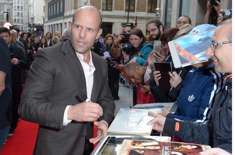 Jason Statham na premierze 'Kolibra'