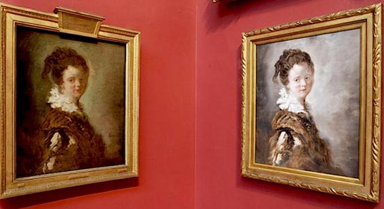 Original and Replica painting now hanging side by side in Dulwich Gallery