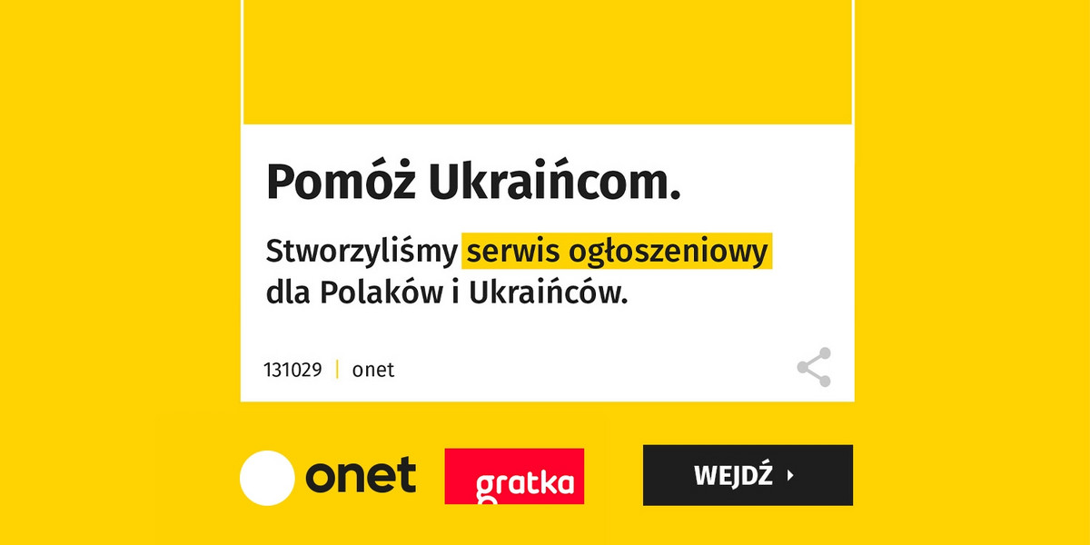 Ruszył serwis ogłoszeniowy dla Polaków, którzy chcą pomóc Ukraińcom