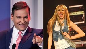 GOP Rep. George Santos; Miley Cyrus as Hannah MontanaJohn Locher, File/Associated Press; Kevin Mazur/WireImage/Getty Images