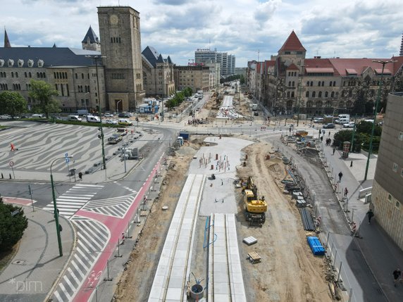 Trwa przebudowa kolejnego fragmentu ul. św. Marcin fot. PIM