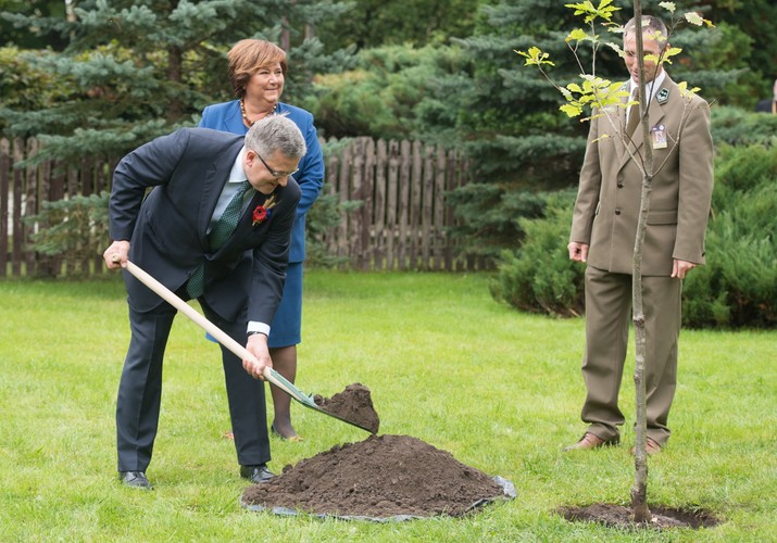 Prezydent Bronisław Komorowski w Spale