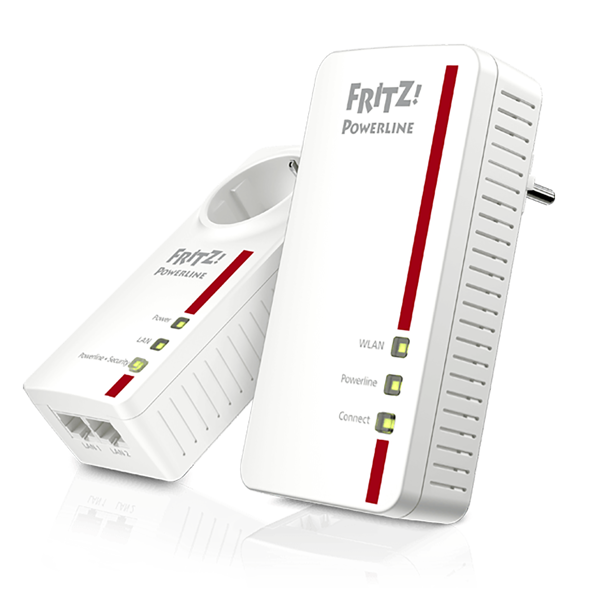 FRITZ! 1260E to zestaw PLC dla osób, którym zależy na obsłudze sieci bezprzewodowych. 