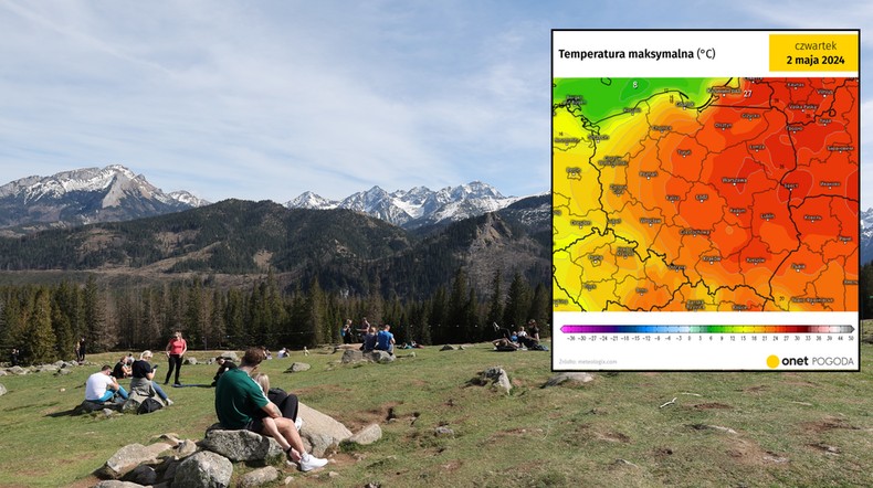 Majówka może nam zrobić miłą niespodziankę. W prognozach pojawia się tchnienie lata (mapa: meteologix.com)