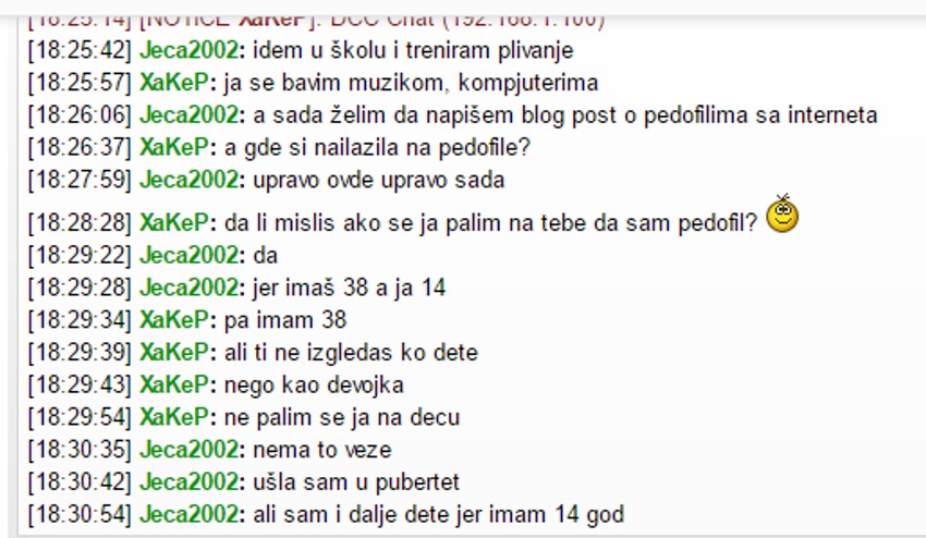 Dopisivanje s pedofilima