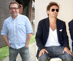 Wojewódzki na "zwolnieniu z WF" w Esce Rock. A z nim Węglarczyk