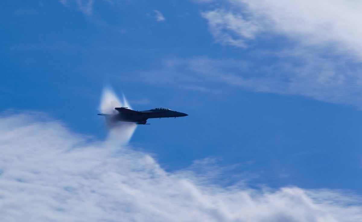 F-18 A Hornet supersonic