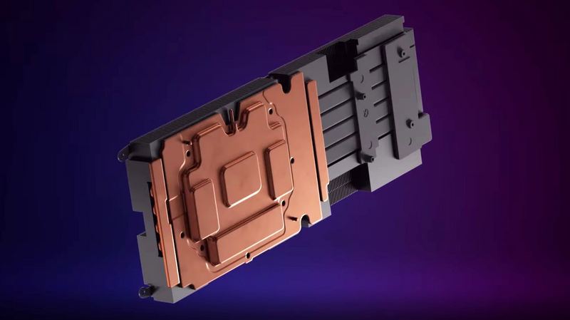 Intel Arc A750 Limited Edition – komora parowa, biepłowody i radiator układu chłodzenia
