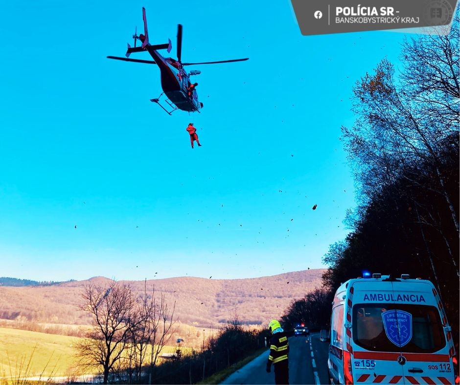 Pri nehode na zamrznutej ceste v Jelšave sa ťažko zranila jedna osoba.