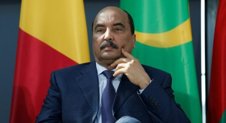 Mauritanian President Mohamed Ould Abdel Aziz, pictured in April 2017, called for a referendum after the Senate rejected the abolition of their own chamber, but many critics say the referundum is just preparation for Aziz's third presidential term