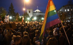 'Jesień średniowiecza' przed Sejmem. Protest przeciw zakazowi edukacji seksualnej
