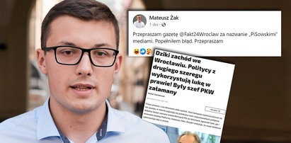 Wiceszef Platformy we Wrocławiu nazwał "Fakt" PiS-owskimi mediami. Teraz przeprasza