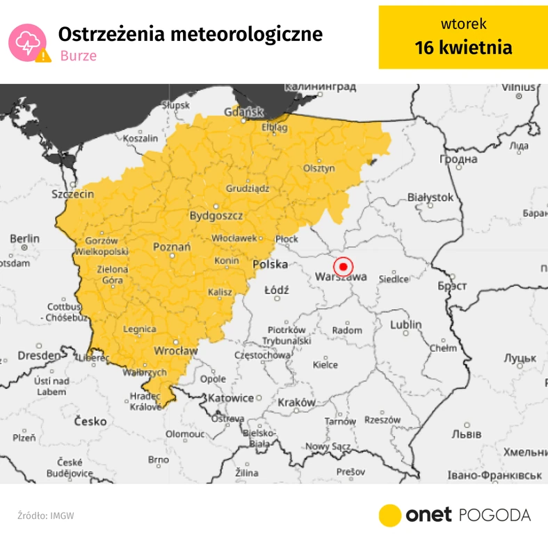 Ostrzeżenia przed burzami