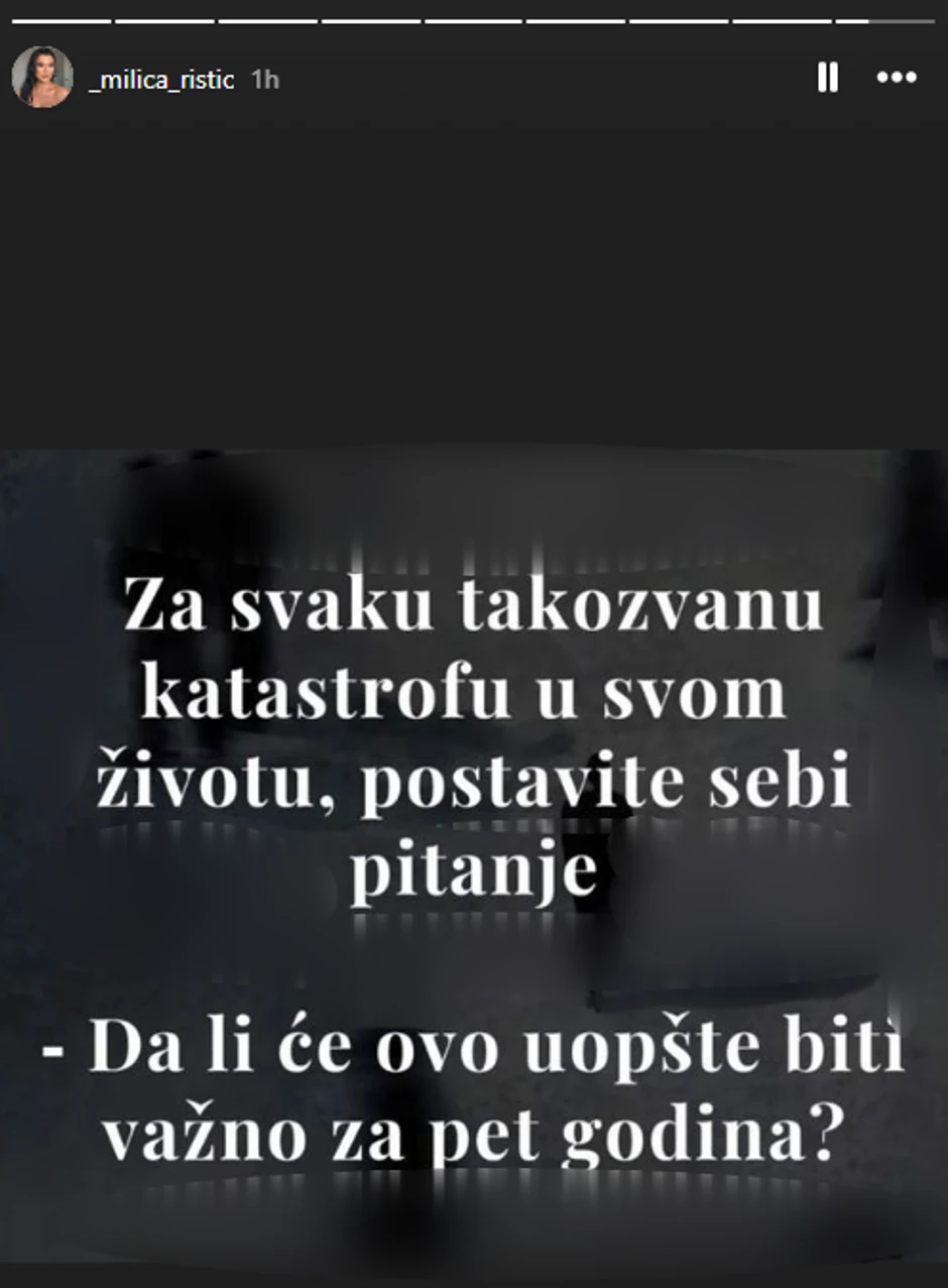 Milica Ristić objava