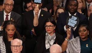 Democratic Reps. Summer Lee, Rashida Tlaib, and Cori Bush all voted against providing military aid to Israel.Alex Wong/Getty Images