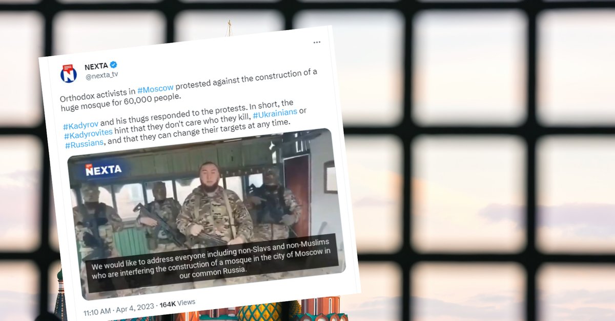 Kadyrov amenaza a los rusos.  se trataba de la mezquita