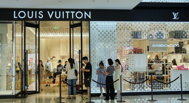 Louis Vuitton stores in China have lost ground to their Japanese counterparts from a weaker yen.Zhang Peng/LightRocket/Getty Images