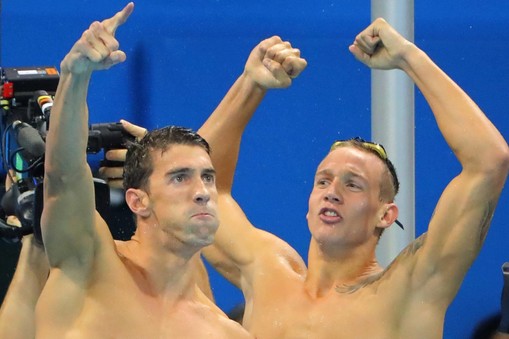 Michael Phelps i Caleb Dressel