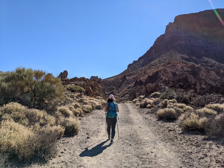 Park Narodowy Teide. Szlak na Alto de Guajara, Teneryfa.