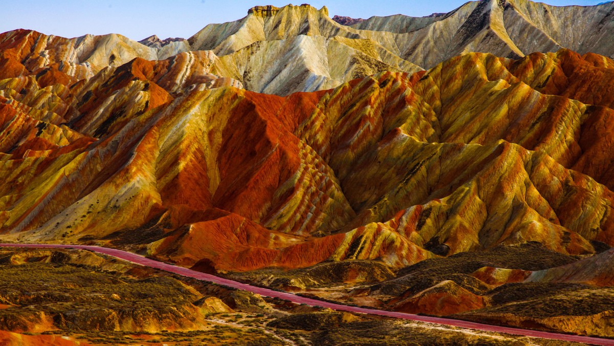 Landscape of Danxia, Zhangye, Gansu Province, China