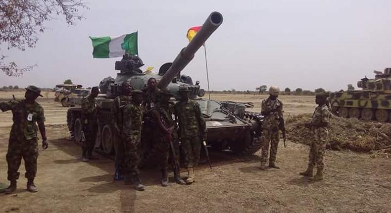 Troops give Boko Haram terrorists bloody nose in Yobe, Borno, killing scores of fighters. [Twitter:@DefenseNigeria]