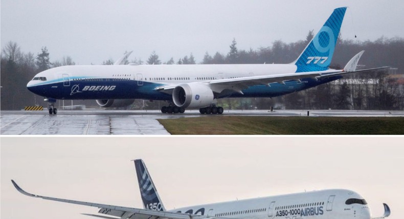 The Boeing 777X (above) could give the Airbus A350 a run for its money once it hits the market.Boeing/Airbus