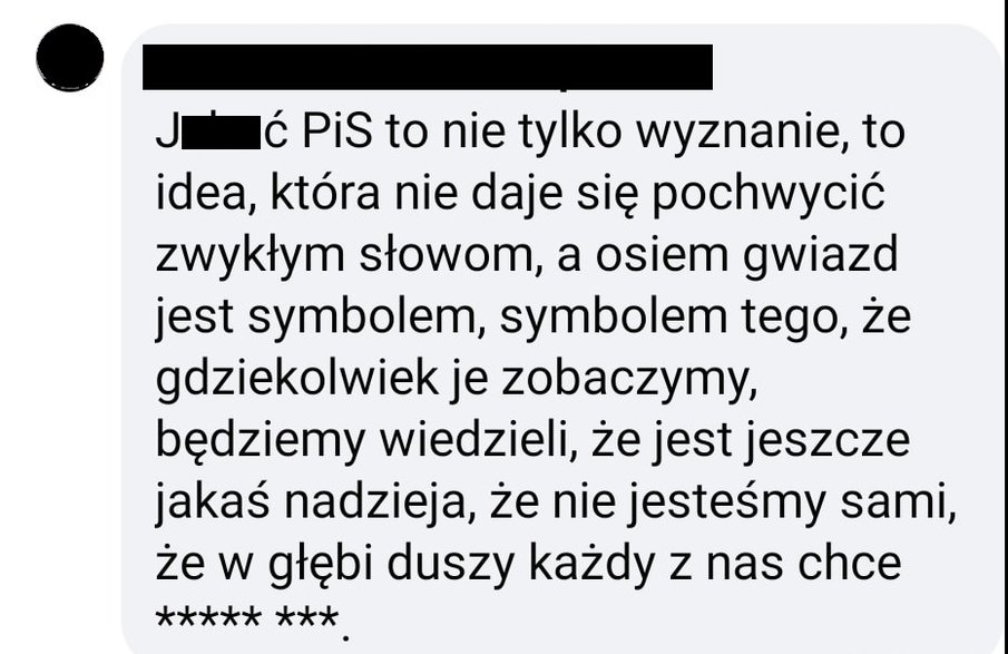 Prawdopodobnie pierwszy, lub jeden z pierwszych przypadków użycia "***** ***"