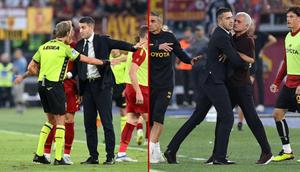 Jose Mourinho was sent off during Roma's 1-0 loss to Atalanta