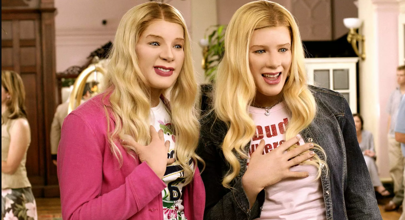 A scene from the movie White Chicks 