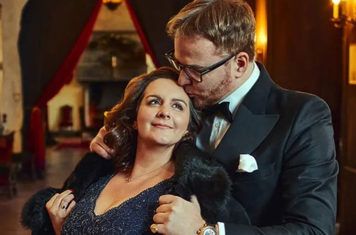 Jan Lubomirski-Lanckoroński z żoną Heleną