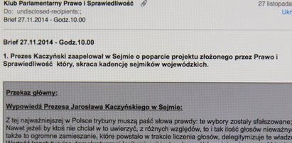 Wyciekła instrukcja, co mają mówić politycy PiS. Dziennikarze kpią