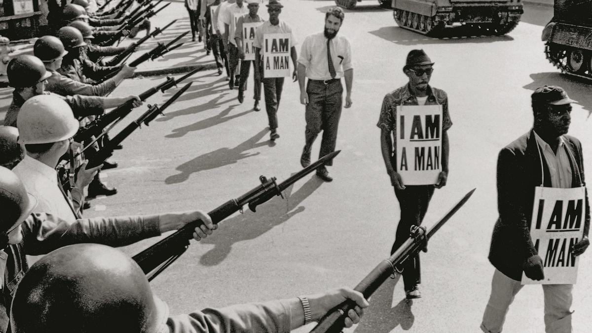 Civil Rights Marchers with I Am A Man Signs