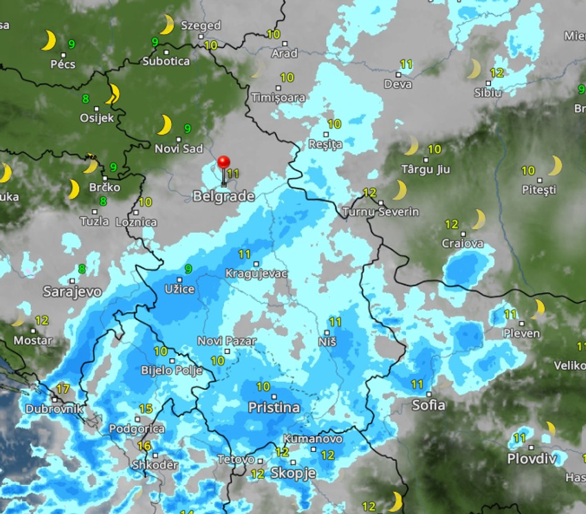 Radarski snimci u 22 h