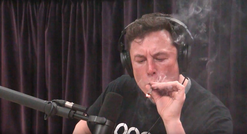 Elon Musk (smoking pot)