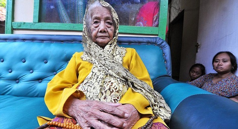 Indonesian great-grandmother Anami (pictured at the home she shares with her huge family) claims she is 140 years old – which would make her the oldest person ever to have lived by nearly two decades