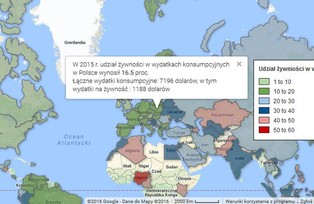 Jaką część dochodów wydajemy na jedzenie? [INFOGRAFIKI]