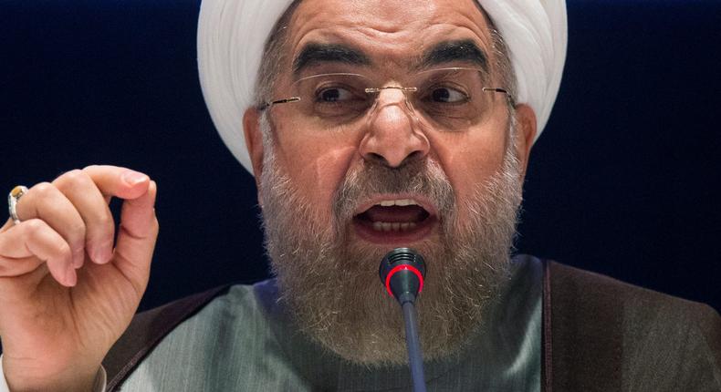 Iran's President Hassan Rouhani replies to a question during a news conference on the sidelines of the 69th United Nations General Assembly at United Nations Headquarters in New York September 26, 2014.
