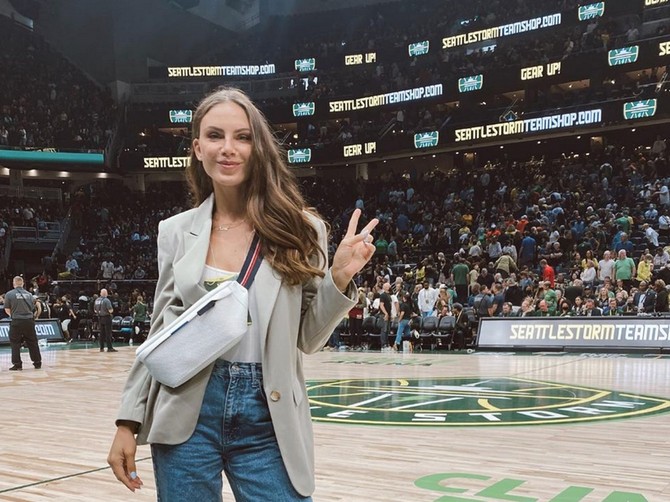Nina Seničar na utakmici, Foto: Screenshot, Instagram