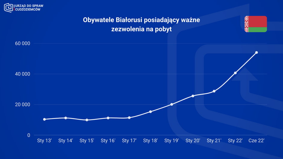 Grafika przygotowana przez Urząd do Spraw Cudzoziemców