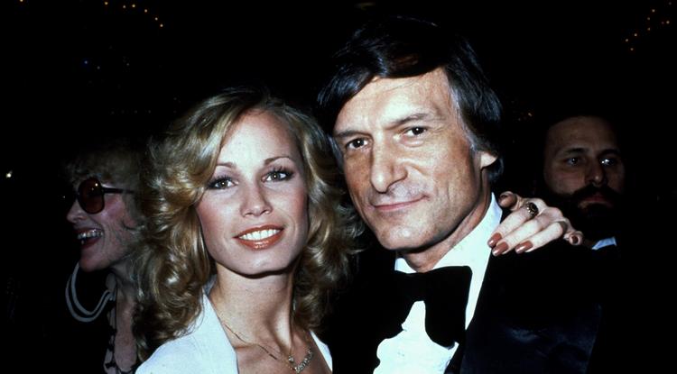 Hugh Hefner és Sondra Theodore 1979-ben New Yorkban