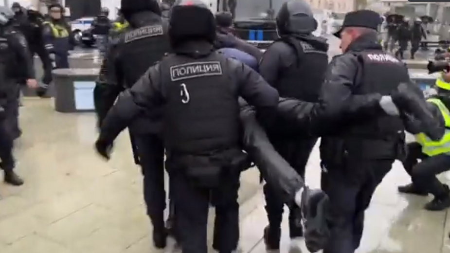 Zatrzymania w Moskwie podczas protestu przeciwko mobilizacji