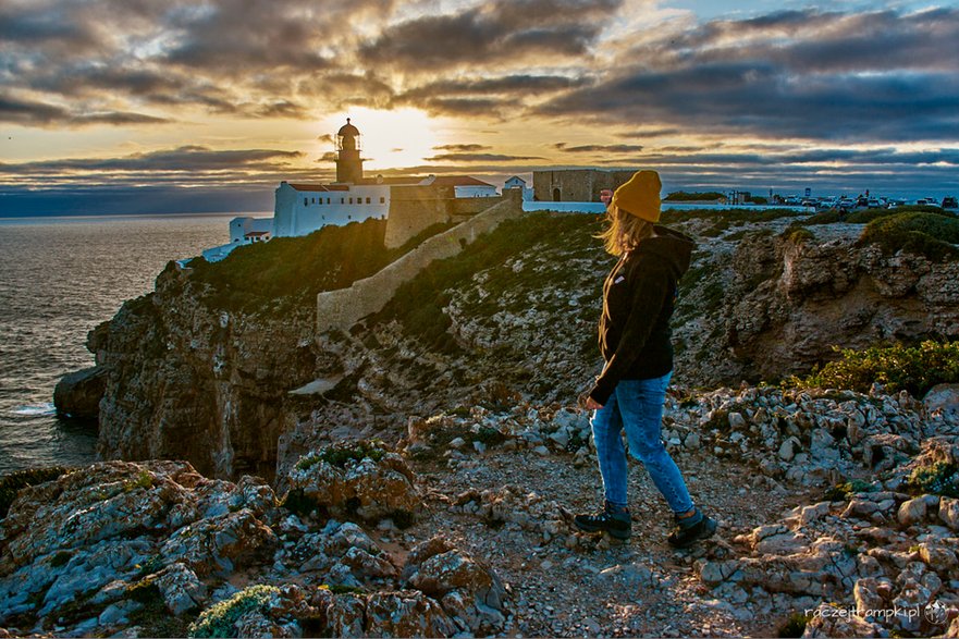 Cabo de San Vicente, Portugalia. Kiedyś uważano, że właśnie na nim kończy się świat.  fot. Raczejtrampki