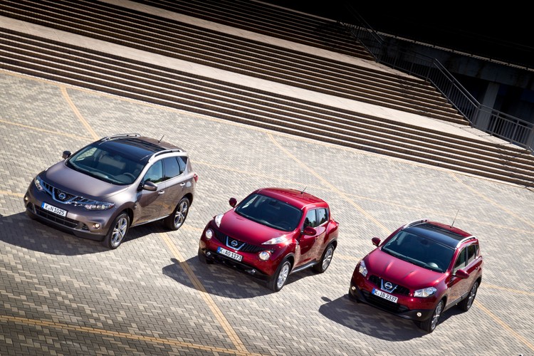 Nissan murano, nissan juke i nissan qashqai