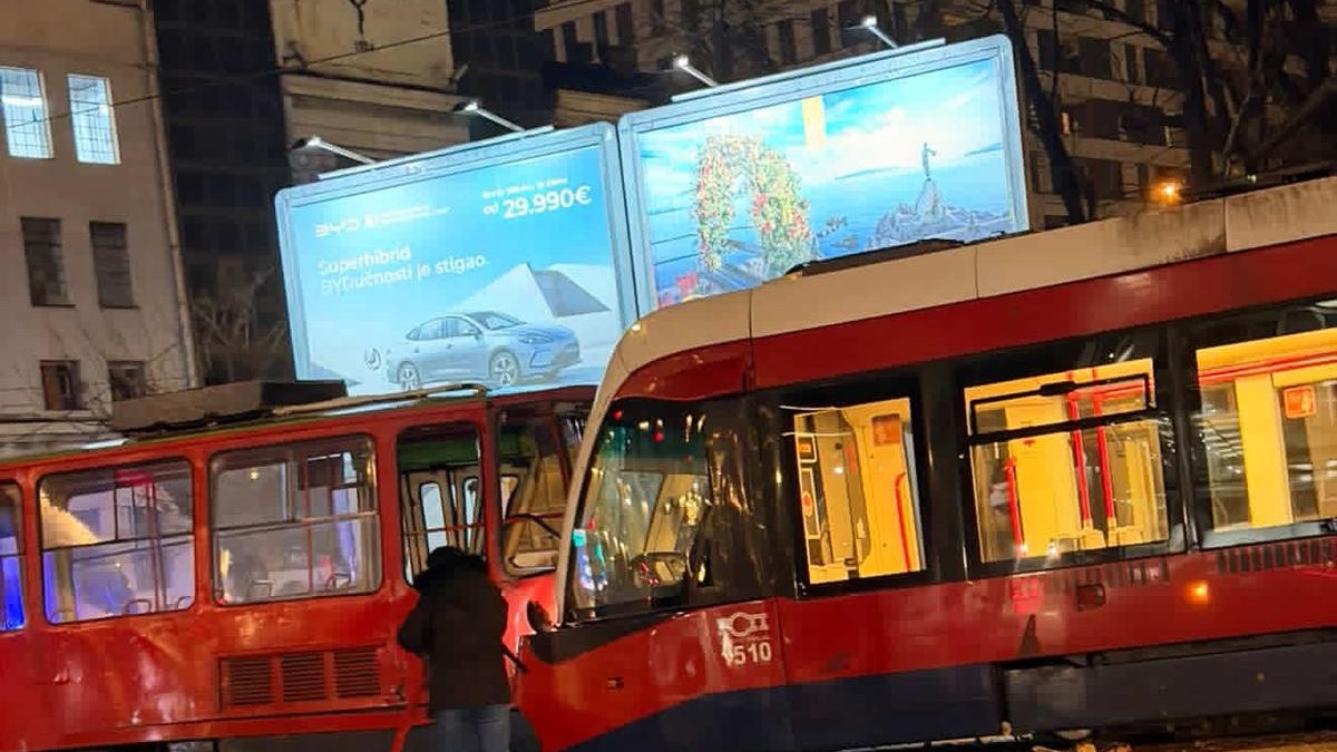 Sudar tramvaja u Savskoj ulici