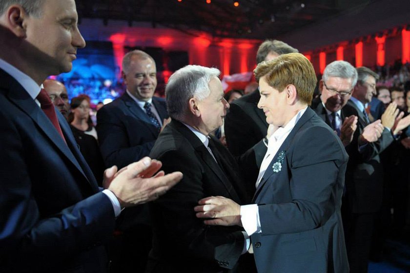 Beata Szydło i Jarosław Kaczyński