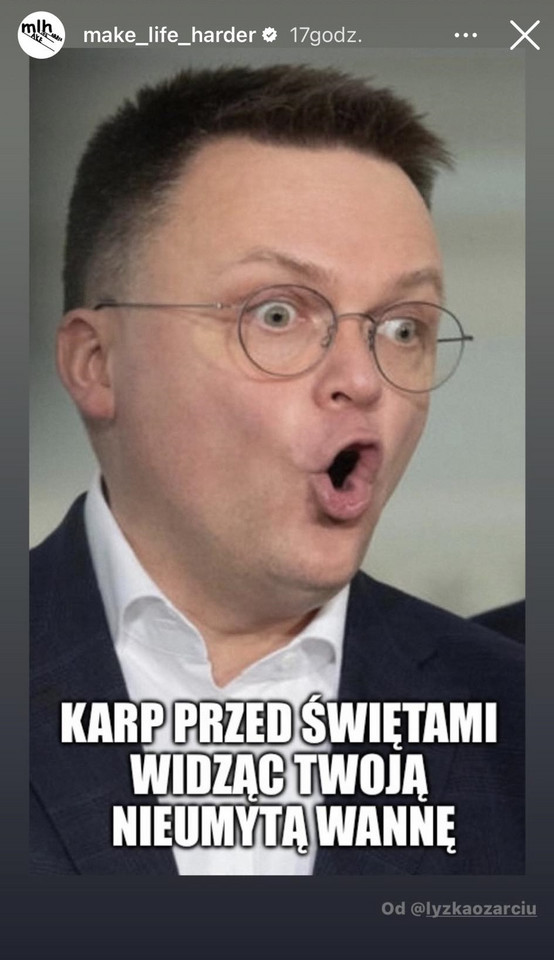 Mem z Szymonem Hołownią