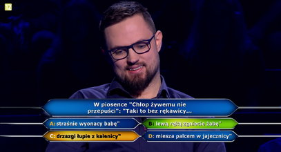 "Milionerzy" - programista z Zabrza odpadł na pytaniu o tekst piosenki