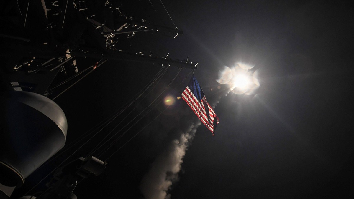 U.S. Navy guided-missile destroyer USS Porter (DDG 78) conducts strike operations while in the Medit